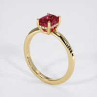1.39 Ct. Reddish Pink Sapphire Ring, 14K Yellow Gold 2