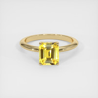 2.07 Ct. Yellow Sapphire Ring, 14K Yellow Gold 1