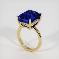 10.79 Ct. Blue Sapphire Ring, 18K Yellow Gold 2