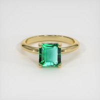 1.29 Ct. Emerald Ring, 18K Yellow Gold 1