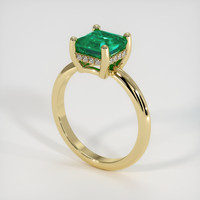 1.29 Ct. Emerald Ring, 18K Yellow Gold 2