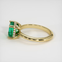1.29 Ct. Emerald Ring, 18K Yellow Gold 4