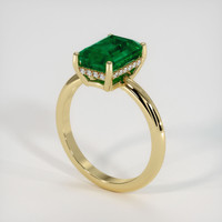 2.65 Ct. Emerald Ring, 18K Yellow Gold 2