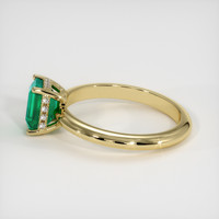 1.12 Ct. Emerald Ring, 18K Yellow Gold 4