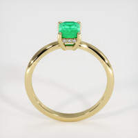 0.74 Ct. Emerald Ring, 18K Yellow Gold 3