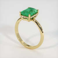 2.15 Ct. Emerald Ring, 18K Yellow Gold 2