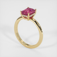 2.08 Ct. Pink Sapphire Ring, 18K Yellow Gold 2