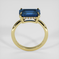 4.27 Ct. Blue Sapphire Ring, 18K Yellow Gold 3