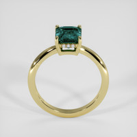 2.52 Ct. Bluish Green Sapphire Ring, 18K Yellow Gold 3
