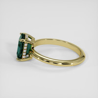 2.52 Ct. Bluish Green Sapphire Ring, 18K Yellow Gold 4