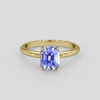 2.70 Ct. Violet Sapphire Ring, 18K Yellow Gold 1