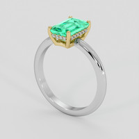 1.73 Ct. Emerald Ring, 18K Yellow & White 2