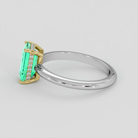 1.73 Ct. Emerald Ring, 18K Yellow & White 4