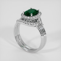 2.11 Ct. Emerald Ring, Platinum 950 2