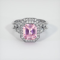 2.62 Ct. Pink Sapphire Ring, Platinum 950 1