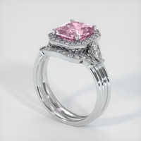 2.62 Ct. Pink Sapphire Ring, Platinum 950 2