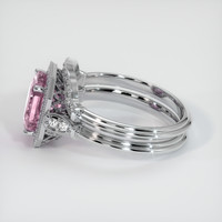 2.62 Ct. Pink Sapphire Ring, Platinum 950 4