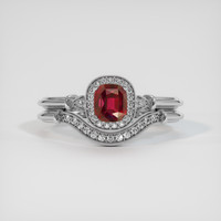 1.12 Ct. Ruby Ring, Platinum 950 1
