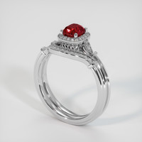 1.12 Ct. Ruby Ring, Platinum 950 2