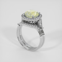 3.67 Ct. Bi Color Sapphire Ring, Platinum 950 2