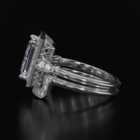 2.58 Ct. White Sapphire Ring, 10K White Gold 4