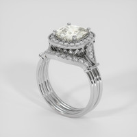 2.61 Ct. Yellow Sapphire Ring, 10K White Gold 2