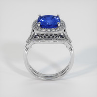 3.66 Ct. Blue Sapphire Ring, 14K White Gold 3