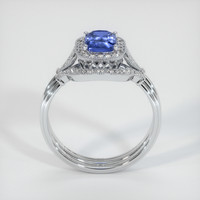 1.00 Ct. Blue Sapphire Ring, 14K White Gold 3