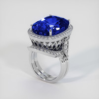 31.13 Ct. Sapphire Ring, 14K White Gold 2