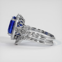 3.66 Ct. Blue Sapphire Ring, 18K White Gold 4