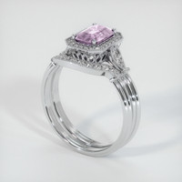 1.11 Ct. Sapphire Ring, 18K White Gold 2