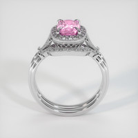 1.73 Ct. Pink Sapphire Ring, 18K White Gold 3
