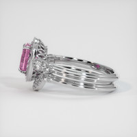 1.73 Ct. Pink Sapphire Ring, 18K White Gold 4