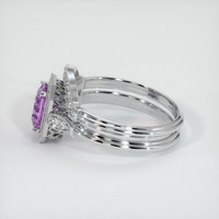 1.00 Ct. Sapphire Ring, 18K White Gold 4