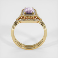 1.11 Ct. Purplish Pink Sapphire Ring, 14K Yellow Gold 3
