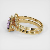 1.11 Ct. Purplish Pink Sapphire Ring, 14K Yellow Gold 4