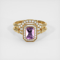 1.00 Ct. Sapphire Ring, 14K Yellow Gold 1