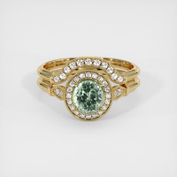 1.00 Ct. Sapphire Ring, 14K Yellow Gold 1