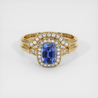 1.00 Ct. Sapphire Ring, 18K Yellow Gold 1