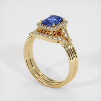 1.00 Ct. Sapphire Ring, 18K Yellow Gold 2