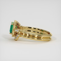 0.92 Ct. Emerald Ring, 18K Yellow Gold 4