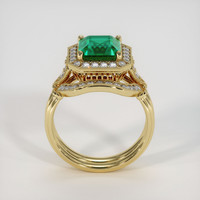 2.70 Ct. Emerald Ring, 18K Yellow Gold 3