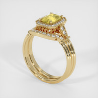 1.00 Ct. Sapphire Ring, 18K Yellow Gold 2
