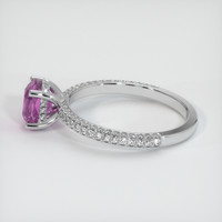 1.29 Ct. Purplish Pink Sapphire Ring, Platinum 950 4