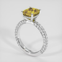 3.01 Ct. Yellowish Brown Sapphire Ring, Platinum 950 2