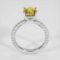3.01 Ct. Yellowish Brown Sapphire Ring, Platinum 950 3