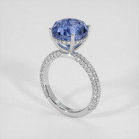 7.20 Ct. Blue Sapphire Ring, Platinum 950 2