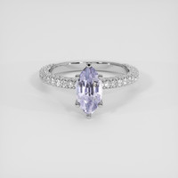 1.76 Ct. Purple Sapphire Ring, Platinum 950 1