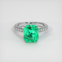 3.82 Ct. Emerald Ring, Platinum 950 1