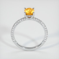 1.29 Ct. Yellowish Orange Sapphire Ring, Platinum 950 3